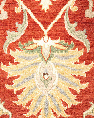 Traditional Mogul Red Wool Area Rug 9' 2" x 12' 3" - Solo Rugs