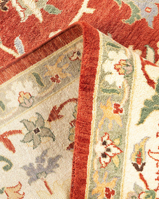 Traditional Mogul Red Wool Area Rug 9' 2" x 12' 3" - Solo Rugs