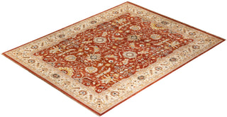 Contemporary Eclectic Orange Wool Area Rug 9' 2" x 11' 10" - Solo Rugs