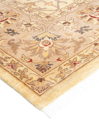 Traditional Mogul Ivory Wool Area Rug 9' 3" x 12' 3" - Solo Rugs