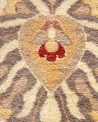 Traditional Mogul Ivory Wool Area Rug 9' 3" x 12' 3" - Solo Rugs