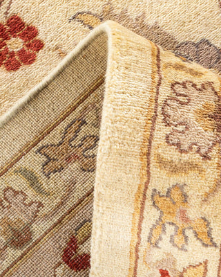 Traditional Mogul Ivory Wool Area Rug 9' 3" x 12' 3" - Solo Rugs