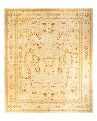 Contemporary Eclectic Ivory Wool Area Rug 11' 10" x 14' 3" - Solo Rugs