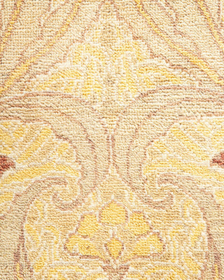 Contemporary Eclectic Ivory Wool Area Rug 9' 2" x 11' 9" - Solo Rugs