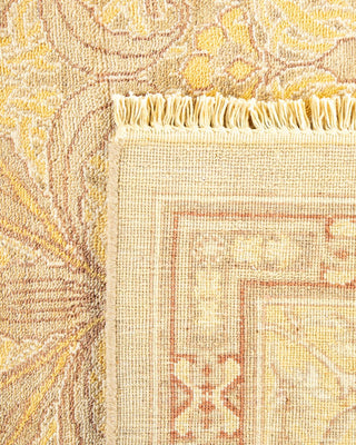 Contemporary Eclectic Ivory Wool Area Rug 9' 2" x 11' 9" - Solo Rugs