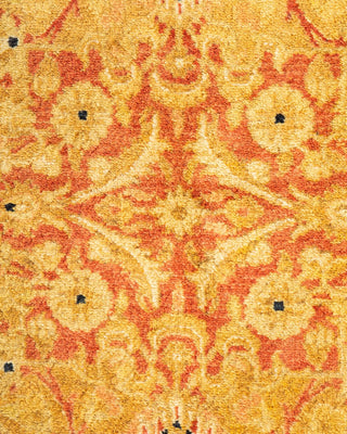 Traditional Mogul Orange Wool Area Rug 6' 2" x 9' 2" - Solo Rugs