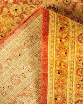 Traditional Mogul Orange Wool Area Rug 6' 2" x 9' 2" - Solo Rugs