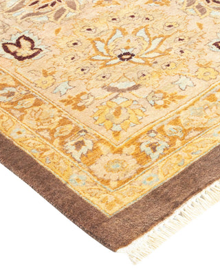 Traditional Mogul Brown Wool Area Rug 12' 4" x 17' 10" - Solo Rugs