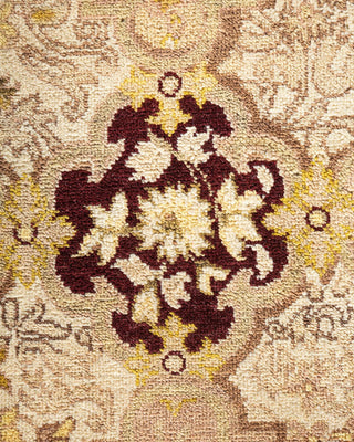Contemporary Eclectic Ivory Wool Area Rug 11' 10" x 17' 10" - Solo Rugs