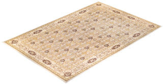 Contemporary Eclectic Ivory Wool Area Rug 11' 10" x 17' 10" - Solo Rugs