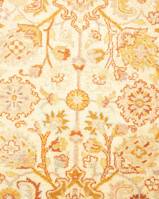 Traditional Mogul Ivory Wool Area Rug 4' 2" x 5' 10" - Solo Rugs