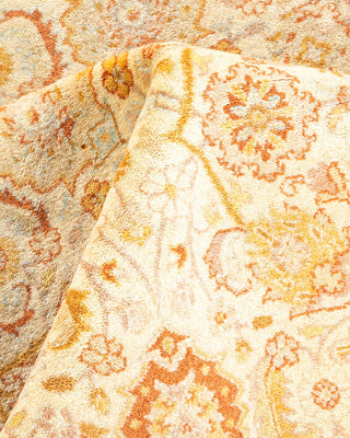 Traditional Mogul Ivory Wool Area Rug 4' 2" x 5' 10" - Solo Rugs