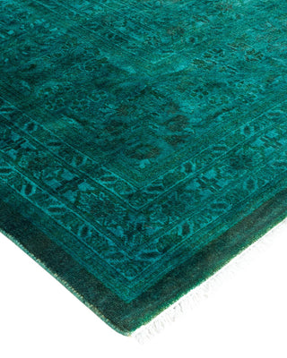 Contemporary Fine Vibrance Green Wool Area Rug 10' 2" x 13' 6" - Solo Rugs