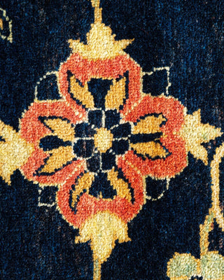 Traditional Mogul Blue Wool Area Rug 8' 10" x 12' 0" - Solo Rugs