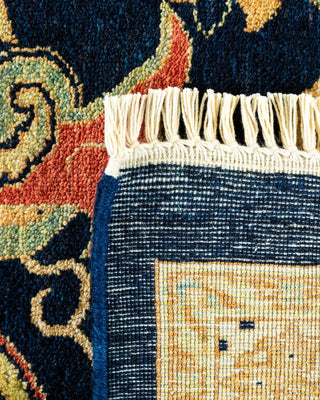 Traditional Mogul Blue Wool Area Rug 8' 10" x 12' 0" - Solo Rugs