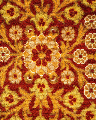 Traditional Mogul Orange Wool Area Rug 8' 1" x 10' 5" - Solo Rugs