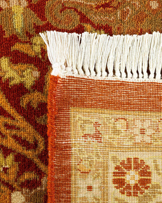 Traditional Mogul Orange Wool Area Rug 8' 1" x 10' 5" - Solo Rugs
