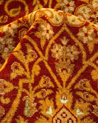 Traditional Mogul Orange Wool Area Rug 8' 1" x 10' 5" - Solo Rugs