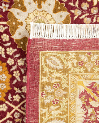 Traditional Mogul Purple Wool Area Rug 9' 3" x 12' 5" - Solo Rugs