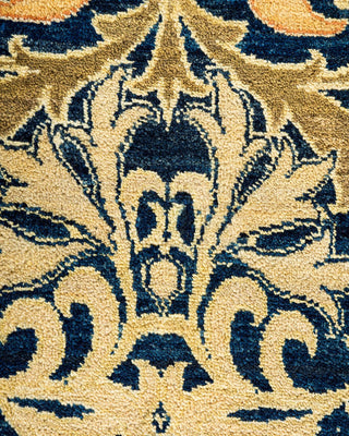 Contemporary Eclectic Blue Wool Area Rug 8' 10" x 12' 2" - Solo Rugs