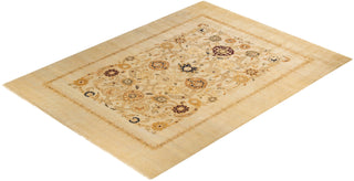 Contemporary Eclectic Ivory Wool Area Rug 9' 1" x 12' 0" - Solo Rugs