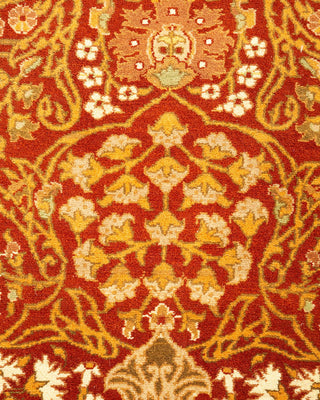 Traditional Mogul Orange Wool Area Rug 3' 1" x 5' 4" - Solo Rugs
