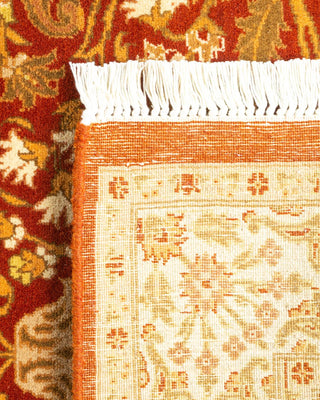 Traditional Mogul Orange Wool Area Rug 3' 1" x 5' 4" - Solo Rugs