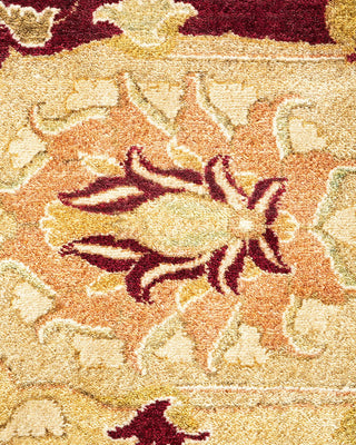 Traditional Mogul Yellow Wool Area Rug 12' 4" x 19' 4" - Solo Rugs