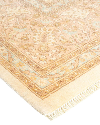 Traditional Mogul Ivory Wool Area Rug 9' 1" x 12' 3" - Solo Rugs