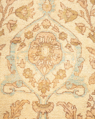 Traditional Mogul Ivory Wool Area Rug 9' 1" x 12' 3" - Solo Rugs