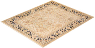 Traditional Mogul Ivory Wool Area Rug 8' 2" x 9' 10" - Solo Rugs