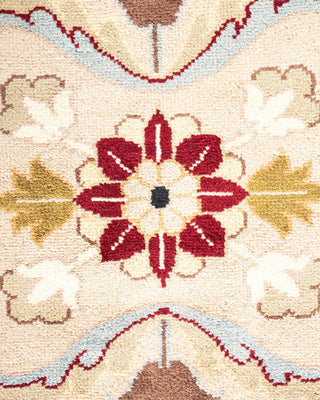 Traditional Mogul Ivory Wool Area Rug 9' 2" x 12' 4" - Solo Rugs