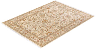Traditional Mogul Ivory Wool Area Rug 7' 10" x 10' 5" - Solo Rugs