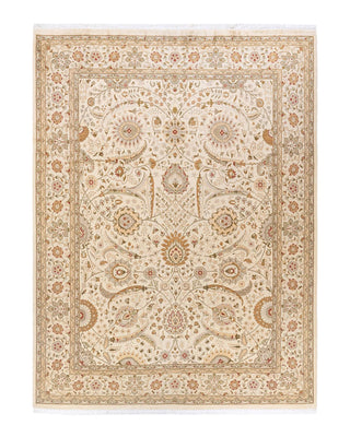 Traditional Mogul Ivory Wool Area Rug 7' 10" x 10' 5" - Solo Rugs