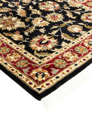 Traditional Mogul Black Wool Runner 2' 6" x 10' 6" - Solo Rugs