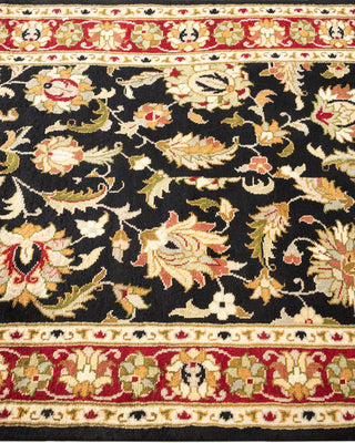 Traditional Mogul Black Wool Runner 2' 6" x 10' 6" - Solo Rugs