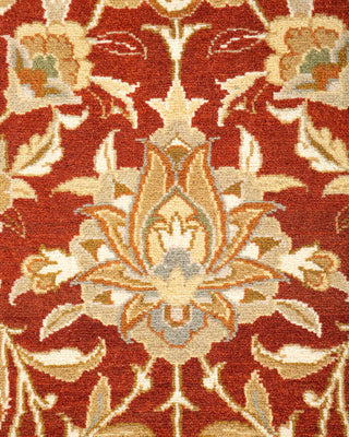 Traditional Mogul Orange Wool Area Rug 8' 0" x 10' 4" - Solo Rugs
