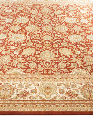 Traditional Mogul Orange Wool Area Rug 8' 0" x 10' 4" - Solo Rugs