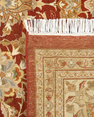 Traditional Mogul Orange Wool Area Rug 8' 0" x 10' 4" - Solo Rugs