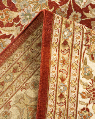 Traditional Mogul Orange Wool Area Rug 8' 0" x 10' 4" - Solo Rugs