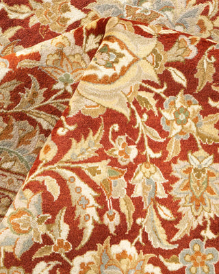 Traditional Mogul Orange Wool Area Rug 8' 0" x 10' 4" - Solo Rugs