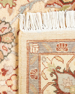 Traditional Mogul Ivory Wool Area Rug 4' 1" x 6' 5" - Solo Rugs