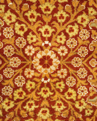 Traditional Mogul Orange Wool Area Rug 4' 7" x 7' 5" - Solo Rugs