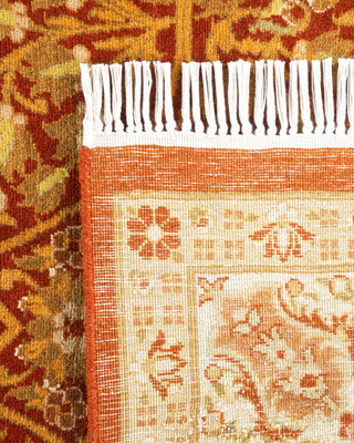 Traditional Mogul Orange Wool Area Rug 4' 7" x 7' 5" - Solo Rugs