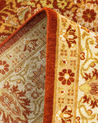 Traditional Mogul Orange Wool Area Rug 4' 7" x 7' 5" - Solo Rugs