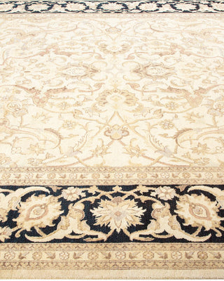 Contemporary Eclectic Ivory Wool Area Rug 8' 1" x 10' 6" - Solo Rugs