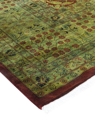 Contemporary Fine Vibrance Orange Wool Area Rug 9' 1" x 12' 3" - Solo Rugs