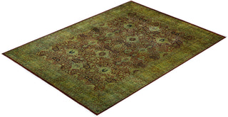 Contemporary Fine Vibrance Orange Wool Area Rug 9' 1" x 12' 3" - Solo Rugs