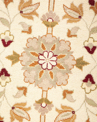 Traditional Mogul Ivory Wool Area Rug 9' 2" x 12' 2" - Solo Rugs