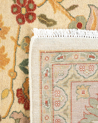 Traditional Mogul Ivory Wool Area Rug 9' 2" x 11' 9" - Solo Rugs
